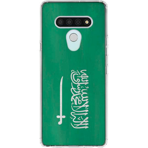 Saudi Arabia Flag Distressed LG Stylo 6 Clear Case